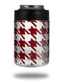 Skin Decal Wrap for Yeti Colster, Ozark Trail and RTIC Can Coolers - Houndstooth Red Dark (COOLER NOT INCLUDED)