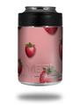 Skin Decal Wrap for Yeti Colster, Ozark Trail and RTIC Can Coolers - Strawberries on Pink (COOLER NOT INCLUDED)