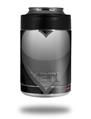 Skin Decal Wrap for Yeti Colster, Ozark Trail and RTIC Can Coolers - Glass Heart Grunge Gray (COOLER NOT INCLUDED)