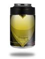 Skin Decal Wrap for Yeti Colster, Ozark Trail and RTIC Can Coolers - Glass Heart Grunge Yellow (COOLER NOT INCLUDED)