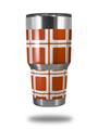 Skin Decal Wrap for Yeti Tumbler Rambler 30 oz Squared Burnt Orange (TUMBLER NOT INCLUDED)