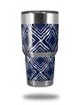 Skin Decal Wrap for Yeti Tumbler Rambler 30 oz Wavey Navy Blue (TUMBLER NOT INCLUDED)