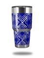 Skin Decal Wrap for Yeti Tumbler Rambler 30 oz Wavey Royal Blue (TUMBLER NOT INCLUDED)