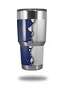 Skin Decal Wrap for Yeti Tumbler Rambler 30 oz Ripped Colors Blue White (TUMBLER NOT INCLUDED)