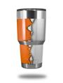 Skin Decal Wrap for Yeti Tumbler Rambler 30 oz Ripped Colors Orange White (TUMBLER NOT INCLUDED)