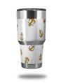 Skin Decal Wrap for Yeti Tumbler Rambler 30 oz Anchors Away White (TUMBLER NOT INCLUDED)