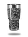 Skin Decal Wrap for Yeti Tumbler Rambler 30 oz Scattered Skulls Gray (TUMBLER NOT INCLUDED)