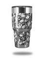Skin Decal Wrap for Yeti Tumbler Rambler 30 oz Scattered Skulls White (TUMBLER NOT INCLUDED)