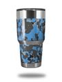 Skin Decal Wrap for Yeti Tumbler Rambler 30 oz WraptorCamo Old School Camouflage Camo Blue Medium (TUMBLER NOT INCLUDED)
