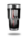 Skin Decal Wrap for Yeti Tumbler Rambler 30 oz Yeti 30oz Brushed USA American Flag Red Line (TUMBLER NOT INCLUDED)