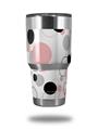 Skin Decal Wrap for Yeti Tumbler Rambler 30 oz Lots of Dots Pink on White (TUMBLER NOT INCLUDED)