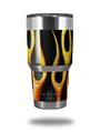 Skin Decal Wrap for Yeti Tumbler Rambler 30 oz Metal Flames (TUMBLER NOT INCLUDED)