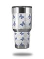 Skin Decal Wrap for Yeti Tumbler Rambler 30 oz Pastel Butterflies Blue on White (TUMBLER NOT INCLUDED)