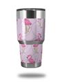 Skin Decal Wrap for Yeti Tumbler Rambler 30 oz Flamingos on Pink (TUMBLER NOT INCLUDED)