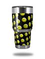 Skin Decal Wrap for Yeti Tumbler Rambler 30 oz Smileys on Black (TUMBLER NOT INCLUDED)