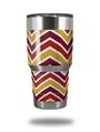Skin Decal Wrap for Yeti Tumbler Rambler 30 oz Zig Zag Yellow Burgundy Orange (TUMBLER NOT INCLUDED)