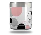 Skin Decal Wrap for Yeti Rambler Lowball - Lots of Dots Pink on White (CUP NOT INCLUDED)