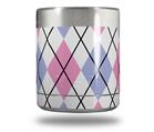 Skin Decal Wrap for Yeti Rambler Lowball - Argyle Pink and Blue (CUP NOT INCLUDED)