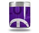 Skin Decal Wrap for Yeti Rambler Lowball - Love and Peace Purple (CUP NOT INCLUDED)