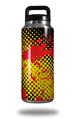Skin Decal Wrap for Yeti Rambler Bottle 36oz Halftone Splatter Yellow Red (YETI NOT INCLUDED)
