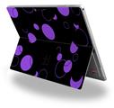 Decal Style Vinyl Skin for Microsoft Surface Pro 4 - Lots of Dots Purple on Black -  (SURFACE NOT INCLUDED)