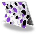 Decal Style Vinyl Skin for Microsoft Surface Pro 4 - Lots of Dots Purple on White -  (SURFACE NOT INCLUDED)