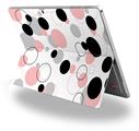 Decal Style Vinyl Skin for Microsoft Surface Pro 4 - Lots of Dots Pink on White -  (SURFACE NOT INCLUDED)
