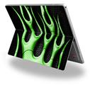 Decal Style Vinyl Skin for Microsoft Surface Pro 4 - Metal Flames Green -  (SURFACE NOT INCLUDED)