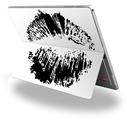 Decal Style Vinyl Skin for Microsoft Surface Pro 4 - Big Kiss Lips Black on White -  (SURFACE NOT INCLUDED)