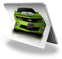 Decal Style Vinyl Skin for Microsoft Surface Pro 4 - 2010 Chevy Camaro Green - White Stripes -  (SURFACE NOT INCLUDED)