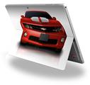Decal Style Vinyl Skin for Microsoft Surface Pro 4 - 2010 Chevy Camaro Victory Red - White Stripes -  (SURFACE NOT INCLUDED)
