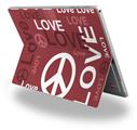 Decal Style Vinyl Skin for Microsoft Surface Pro 4 - Love and Peace Pink -  (SURFACE NOT INCLUDED)