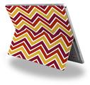Decal Style Vinyl Skin for Microsoft Surface Pro 4 - Zig Zag Yellow Burgundy Orange -  (SURFACE NOT INCLUDED)