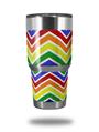 WraptorSkinz Skin Wrap compatible with RTIC 30oz ORIGINAL 2017 AND OLDER Tumblers Zig Zag Rainbow (TUMBLER NOT INCLUDED)