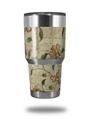 WraptorSkinz Skin Wrap compatible with RTIC 30oz ORIGINAL 2017 AND OLDER Tumblers Flowers and Berries Orange (TUMBLER NOT INCLUDED)