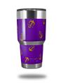 WraptorSkinz Skin Wrap compatible with RTIC 30oz ORIGINAL 2017 AND OLDER Tumblers Anchors Away Purple (TUMBLER NOT INCLUDED)