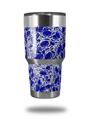 WraptorSkinz Skin Wrap compatible with RTIC 30oz ORIGINAL 2017 AND OLDER Tumblers Scattered Skulls Royal Blue (TUMBLER NOT INCLUDED)