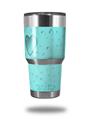 WraptorSkinz Skin Wrap compatible with RTIC 30oz ORIGINAL 2017 AND OLDER Tumblers Raining Neon Teal (TUMBLER NOT INCLUDED)