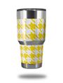WraptorSkinz Skin Wrap compatible with RTIC 30oz ORIGINAL 2017 AND OLDER Tumblers Houndstooth Yellow (TUMBLER NOT INCLUDED)