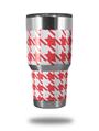 WraptorSkinz Skin Wrap compatible with RTIC 30oz ORIGINAL 2017 AND OLDER Tumblers Houndstooth Coral (TUMBLER NOT INCLUDED)
