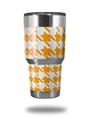 WraptorSkinz Skin Wrap compatible with RTIC 30oz ORIGINAL 2017 AND OLDER Tumblers Houndstooth Orange (TUMBLER NOT INCLUDED)