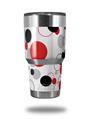 WraptorSkinz Skin Wrap compatible with RTIC 30oz ORIGINAL 2017 AND OLDER Tumblers Lots of Dots Red on White (TUMBLER NOT INCLUDED)