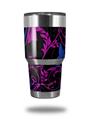 WraptorSkinz Skin Wrap compatible with RTIC 30oz ORIGINAL 2017 AND OLDER Tumblers Twisted Garden Hot Pink and Blue (TUMBLER NOT INCLUDED)